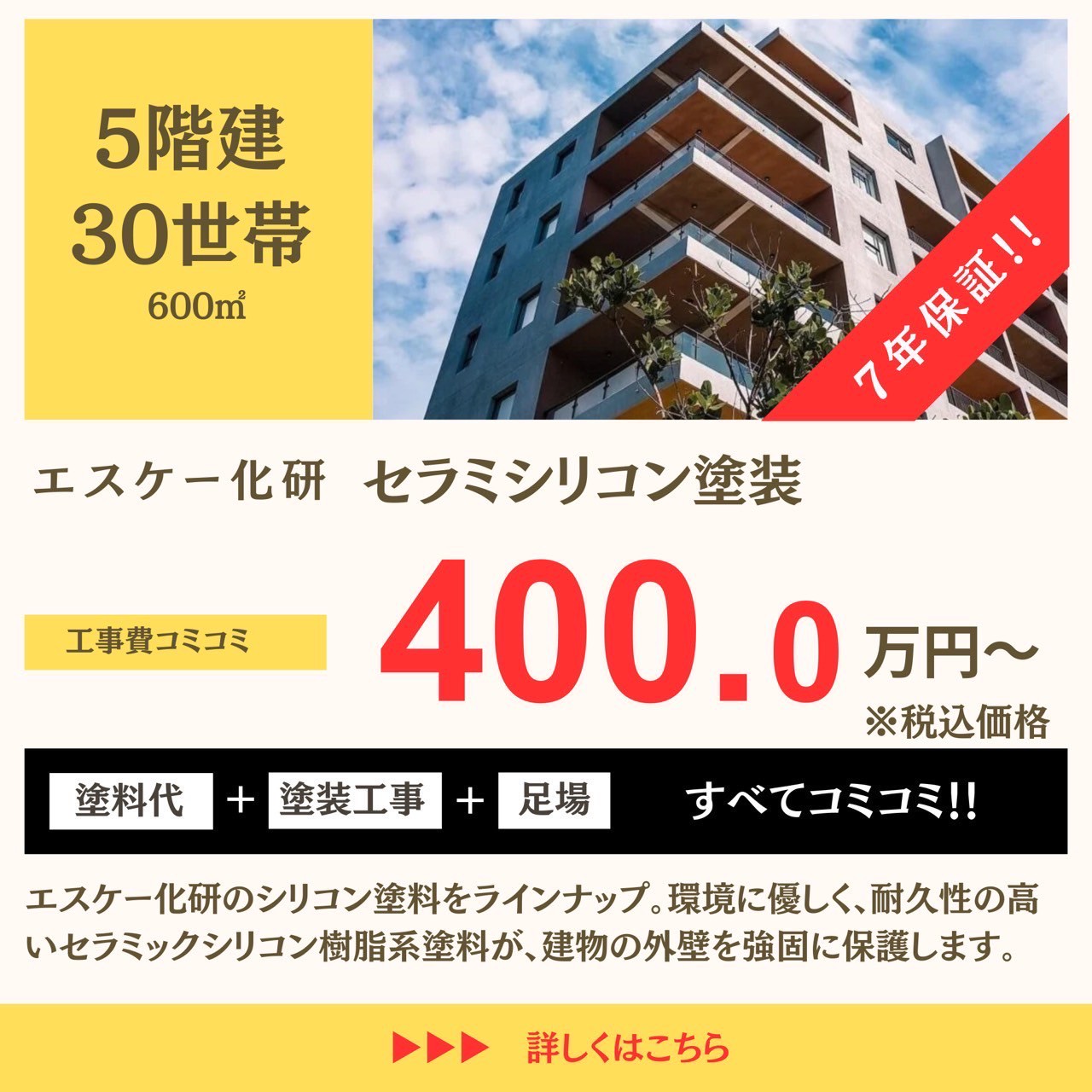 5階建て30世帯セラミシリコン塗装